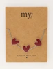 My Jewellery Bracelet burgundy hearts MJ12614