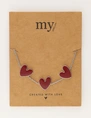 My Jewellery Bracelet burgundy hearts MJ12614