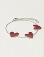 My Jewellery Bracelet burgundy hearts MJ12614