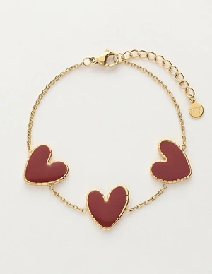 My Jewellery Bracelet burgundy hearts MJ12614