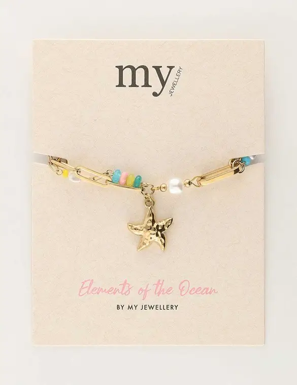 My Jewellery Bracelet chain beads & starfish MJ09682