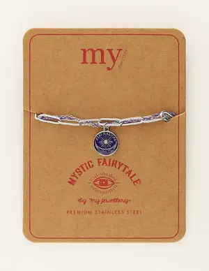 My Jewellery Bracelet chain cord charm blue MJ09452