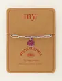 My Jewellery Bracelet chain cord charm pink MJ09451