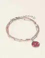My Jewellery Bracelet chain cord charm pink MJ09451