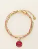 My Jewellery Bracelet chain cord charm pink MJ09451