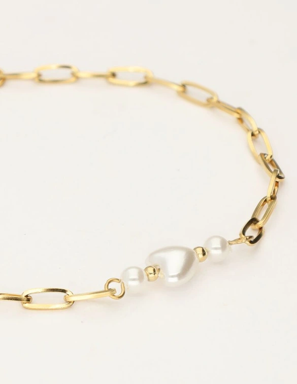 My Jewellery Bracelet chain pearl heart MJ11098