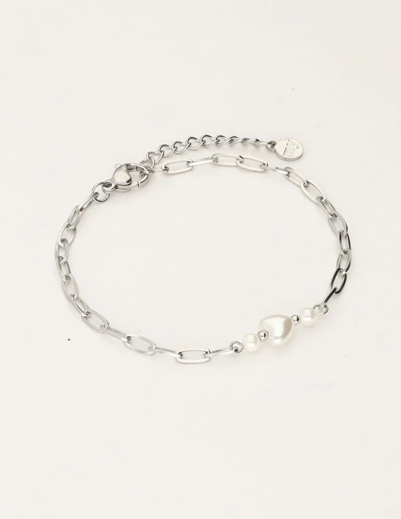 My Jewellery Bracelet chain pearl heart MJ11098