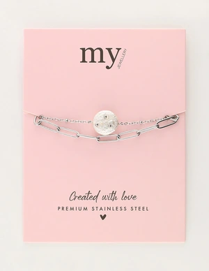 My Jewellery Bracelet chain pearl studs MJ11053