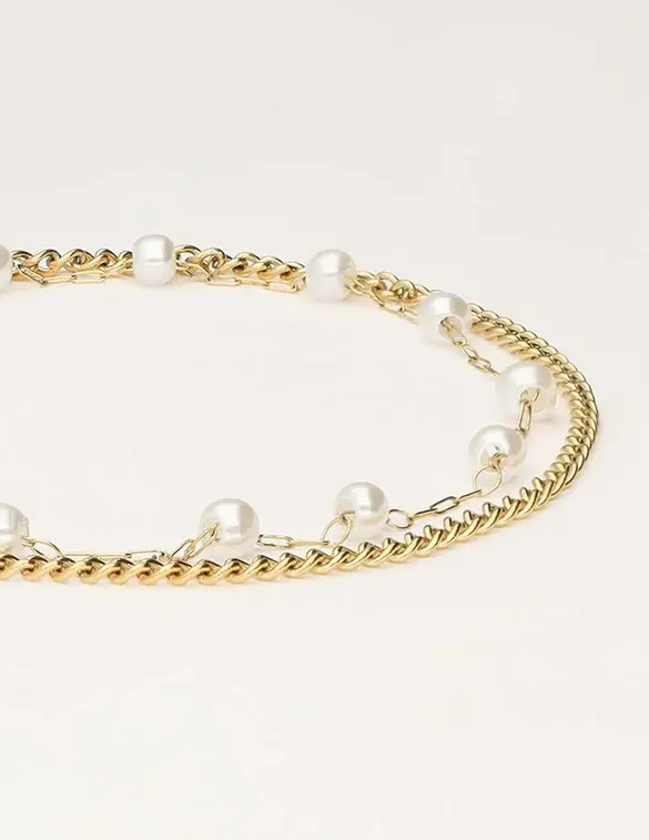 My Jewellery Bracelet chain & pearls MJ10153