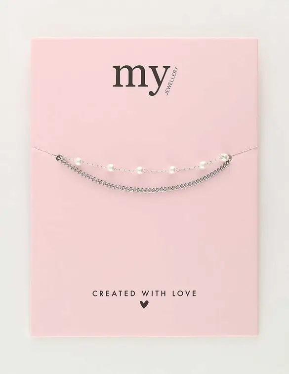 My Jewellery Bracelet chain & pearls MJ10153