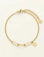 My Jewellery Bracelet chain star coin MJ09361