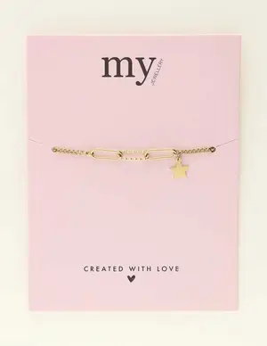 My Jewellery Bracelet chain star coin MJ09361