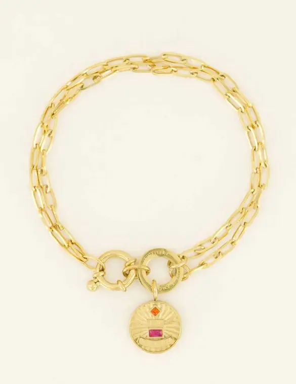 My Jewellery Bracelet chains coin stones MJ08665
