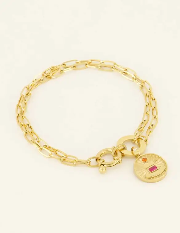 My Jewellery Bracelet chains coin stones MJ08665
