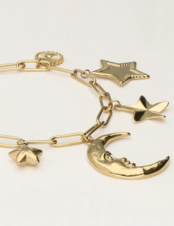 My Jewellery Bracelet charm moon clover star MJ11954