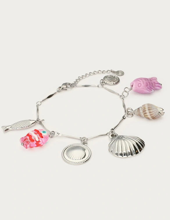 My Jewellery Bracelet charms fish & shell MJ13026
