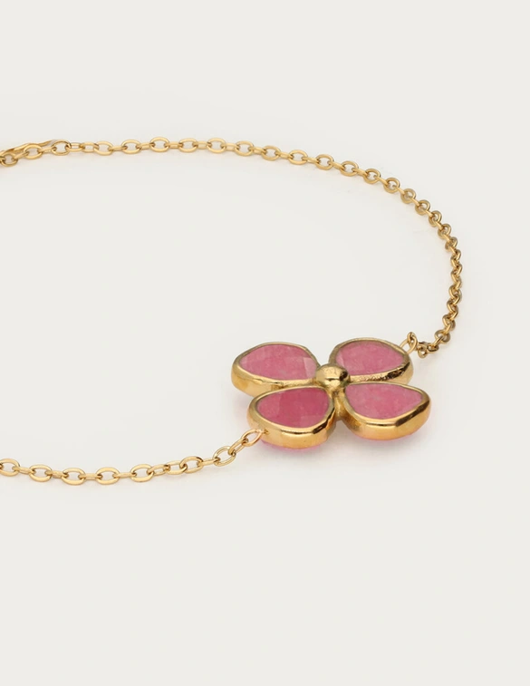My Jewellery Bracelet clover pink agate MJ13772