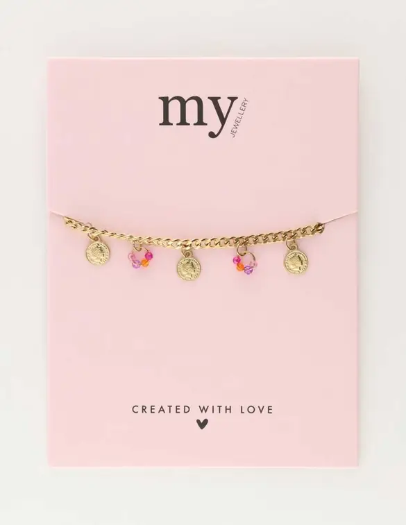My Jewellery Bracelet coins beads MJ10259