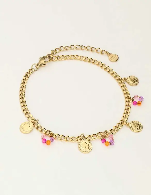 My Jewellery Bracelet coins beads MJ10259