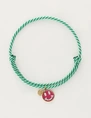 My Jewellery Bracelet cord green smiley MJ10200