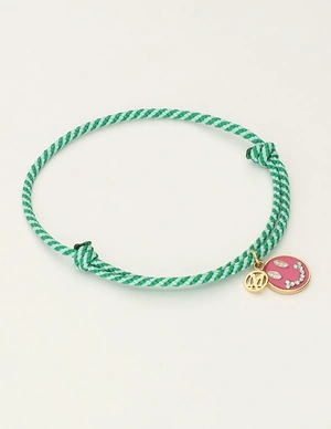 My Jewellery Bracelet cord green smiley MJ10200