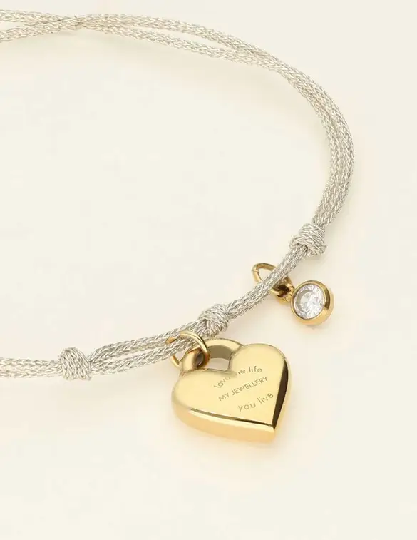 My Jewellery Bracelet cord heart MJ09415