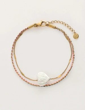 My Jewellery Bracelet cord heart pearl MJ11630