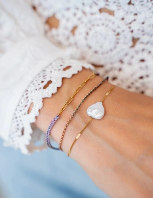 My Jewellery Bracelet cord heart pearl MJ11630