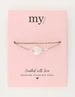 My Jewellery Bracelet cord heart pearl MJ11630