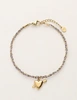 My Jewellery Bracelet cord lilac heart arrow MJ12209