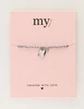My Jewellery Bracelet cord lilac heart arrow MJ12209