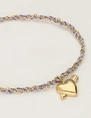 My Jewellery Bracelet cord lilac heart arrow MJ12209