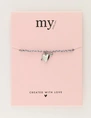 My Jewellery Bracelet cord lilac heart arrow MJ12209