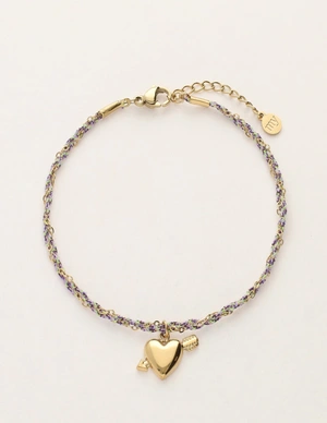 My Jewellery Bracelet cord lilac heart arrow MJ12209