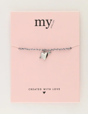 My Jewellery Bracelet cord lilac heart arrow MJ12209