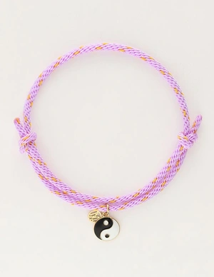 My Jewellery Bracelet cord lilac yinyang MJ10202