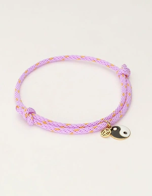 My Jewellery Bracelet cord lilac yinyang MJ10202