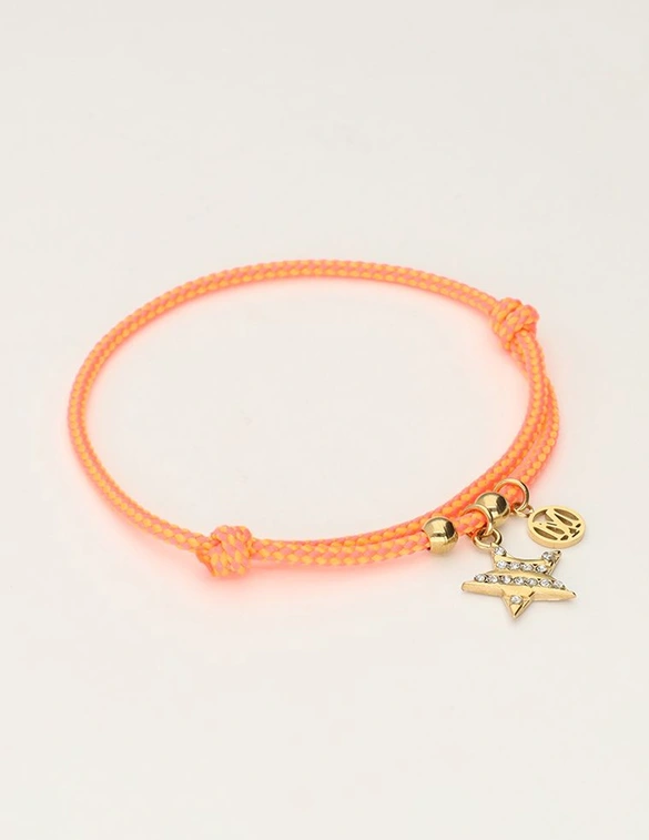 My Jewellery Bracelet cord orange star MJ10199