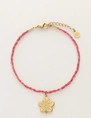 My Jewellery Bracelet cord pink flower MJ12208