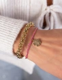 My Jewellery Bracelet cord pink flower MJ12208