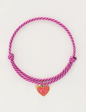 My Jewellery Bracelet cord purple heart MJ10203