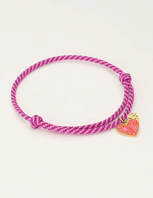 My Jewellery Bracelet cord purple heart MJ10203