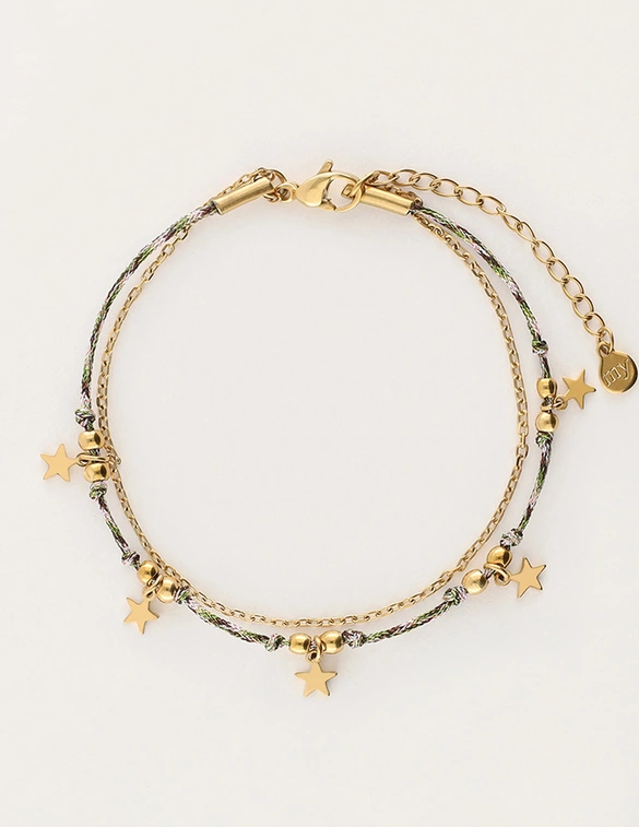 My Jewellery Bracelet cord stars MJ11057