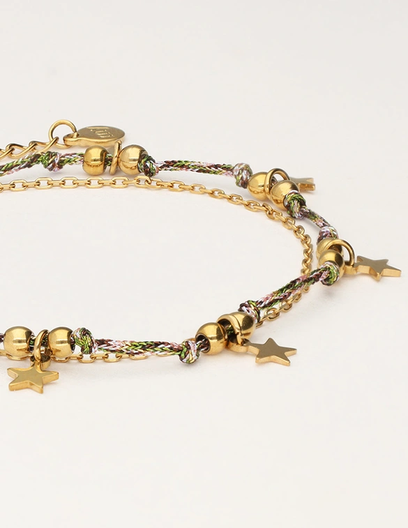 My Jewellery Bracelet cord stars MJ11057