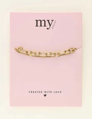 My Jewellery Bracelet double chain lock MJ09413