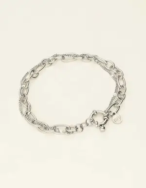 My Jewellery Bracelet double chain lock MJ09413