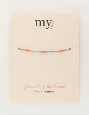 My Jewellery Bracelet fine chain emaille orange MJ09663