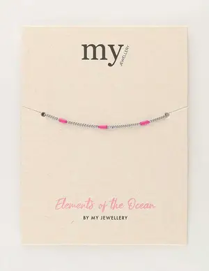 My Jewellery Bracelet fine chain emaille pink MJ09664