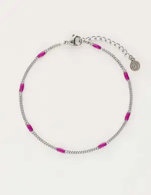 My Jewellery Bracelet fine chain emaille purple MJ09665