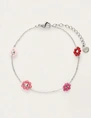 My Jewellery Bracelet flowers pink red MJ12214
